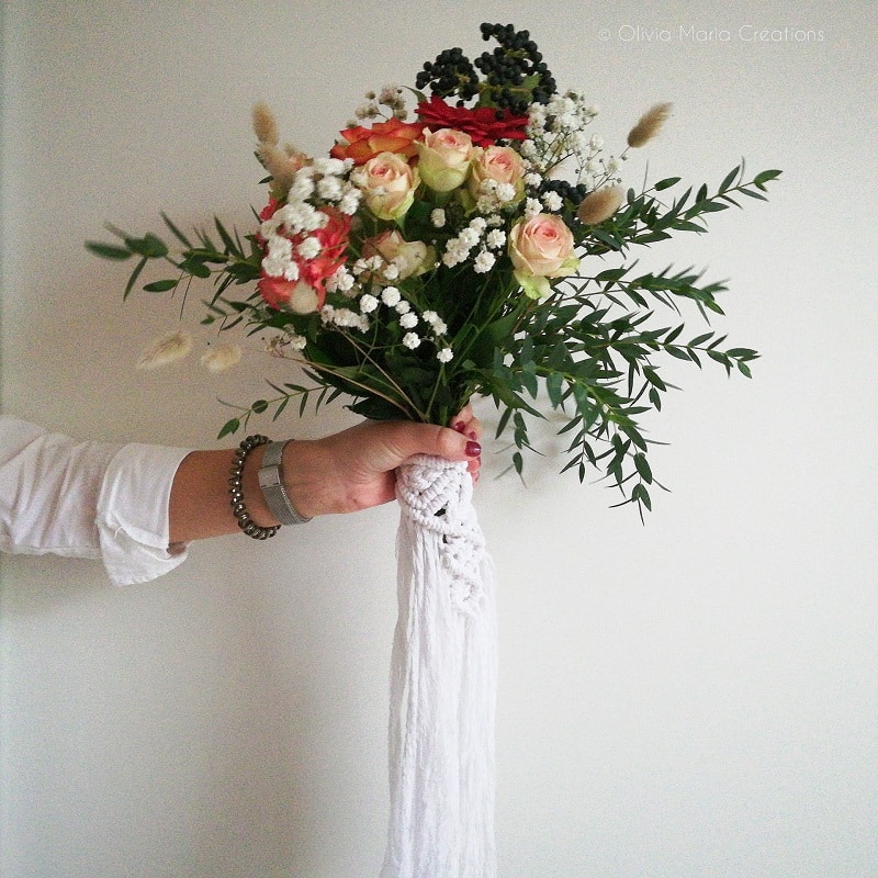tour de bouquet de mariee macrame vendee