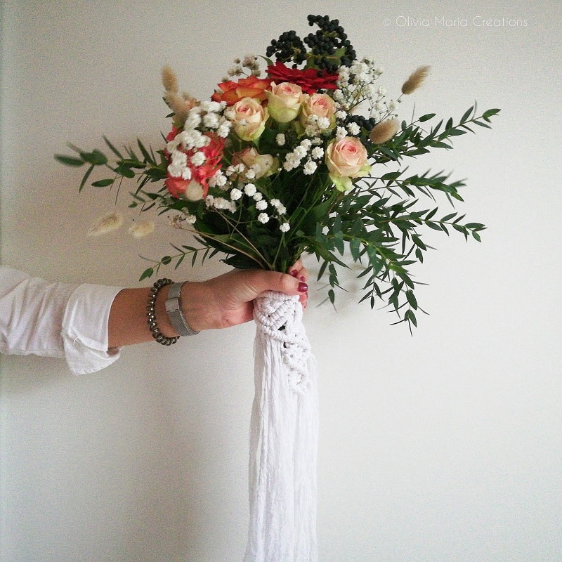 tour de bouquet de mariee macrame vendee