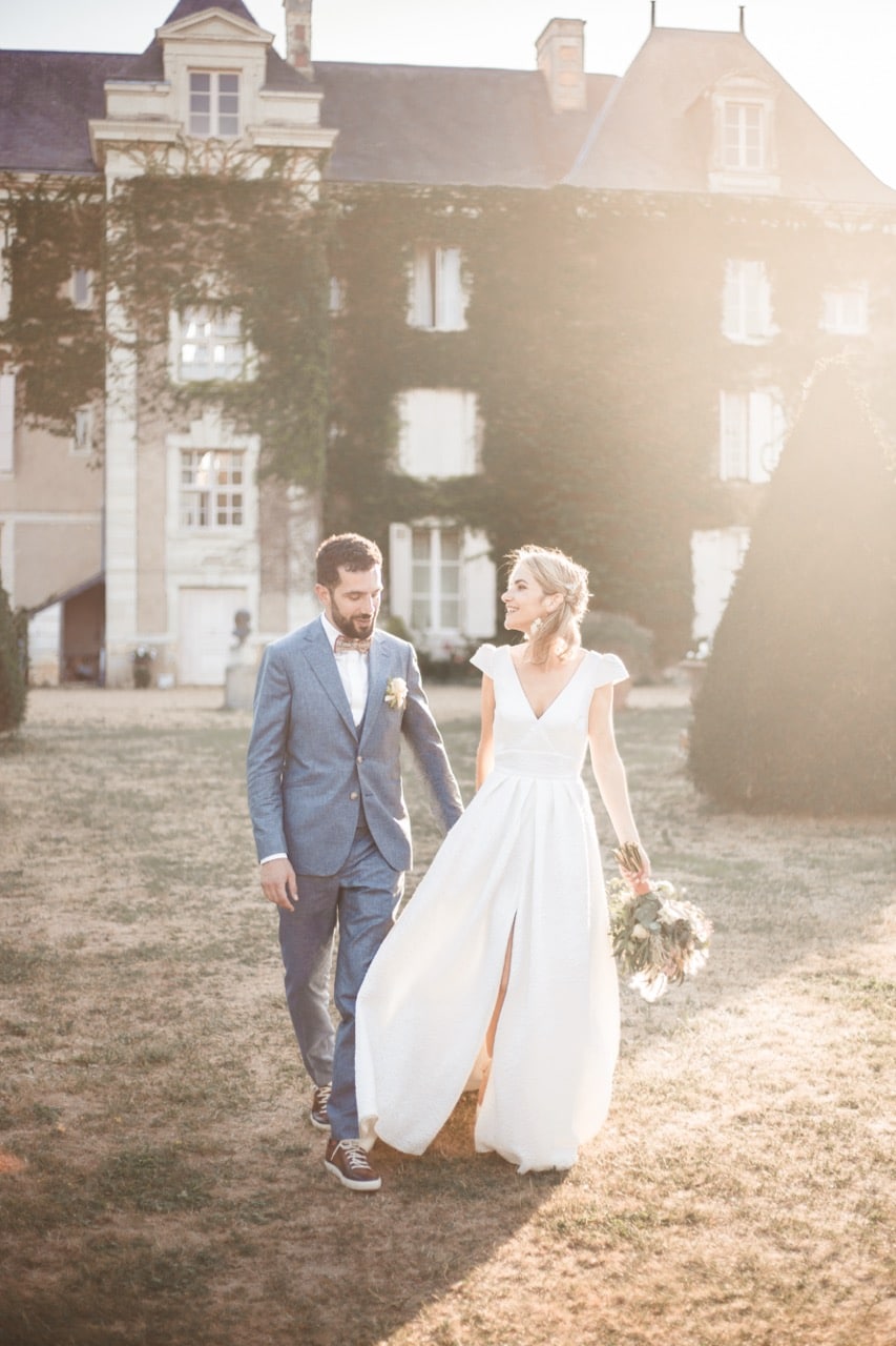 mariage chateau robe de mariee maine et loire