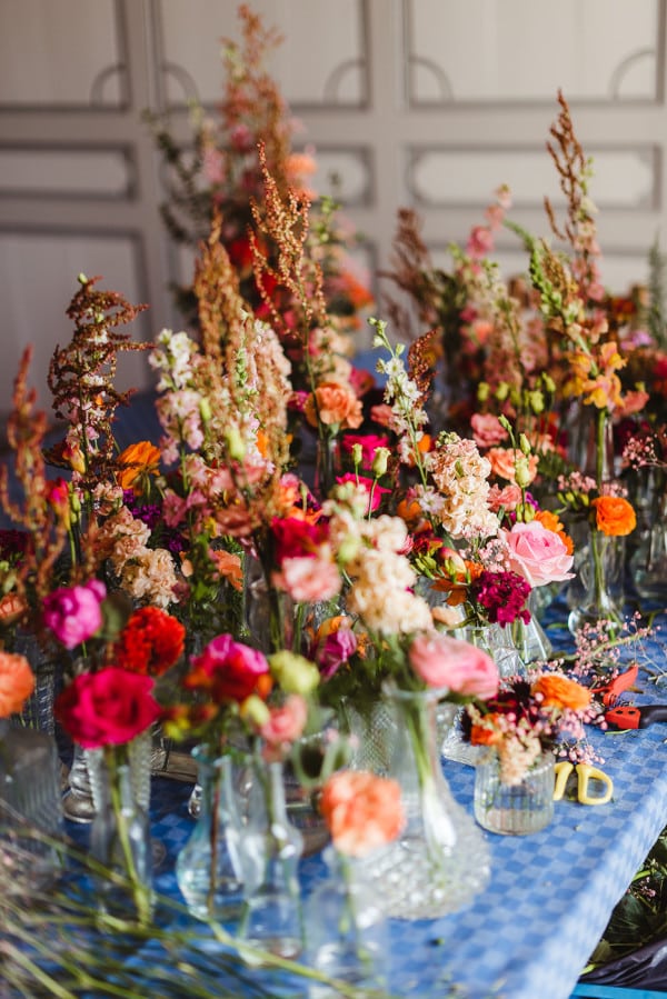 soliflores table mariage couleurs maine et loire