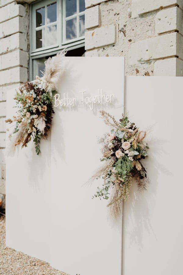 panneau accueil fleuri mariage tendance angers