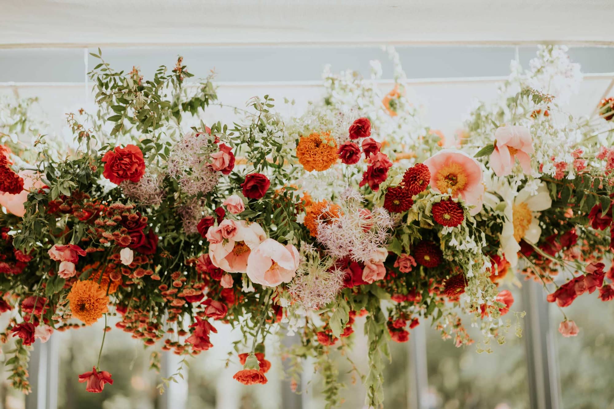 composition florale fleuriste mariage colore angers