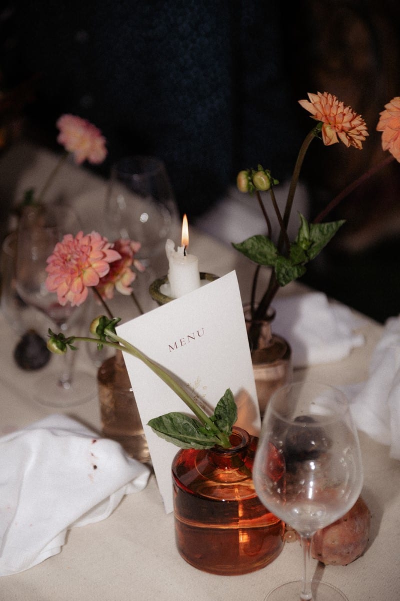 papeterie decoration table mariage diner bordeaux