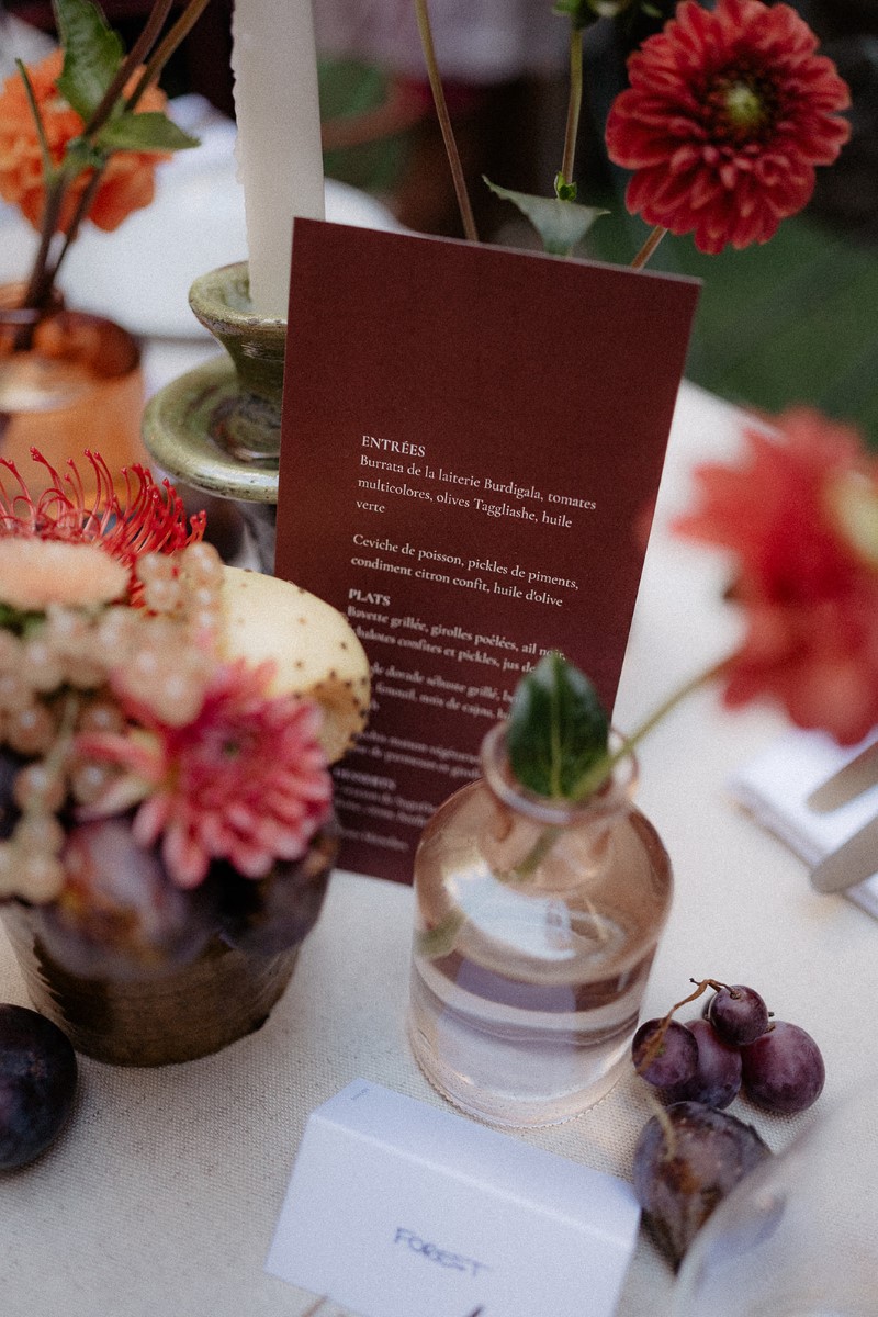 idee decoration table mariage fleurs bougies