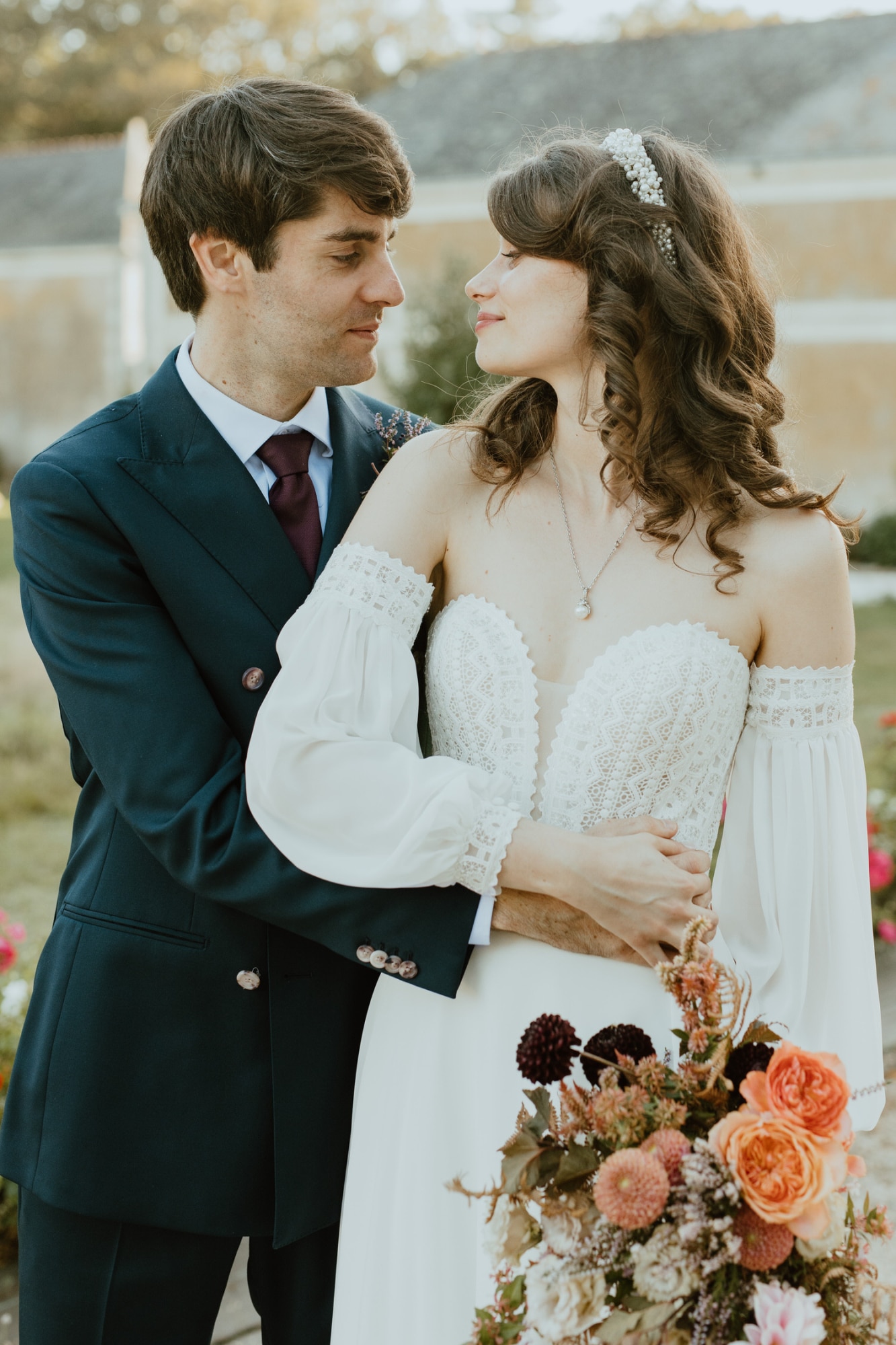 idee photo de couple mariage elegant