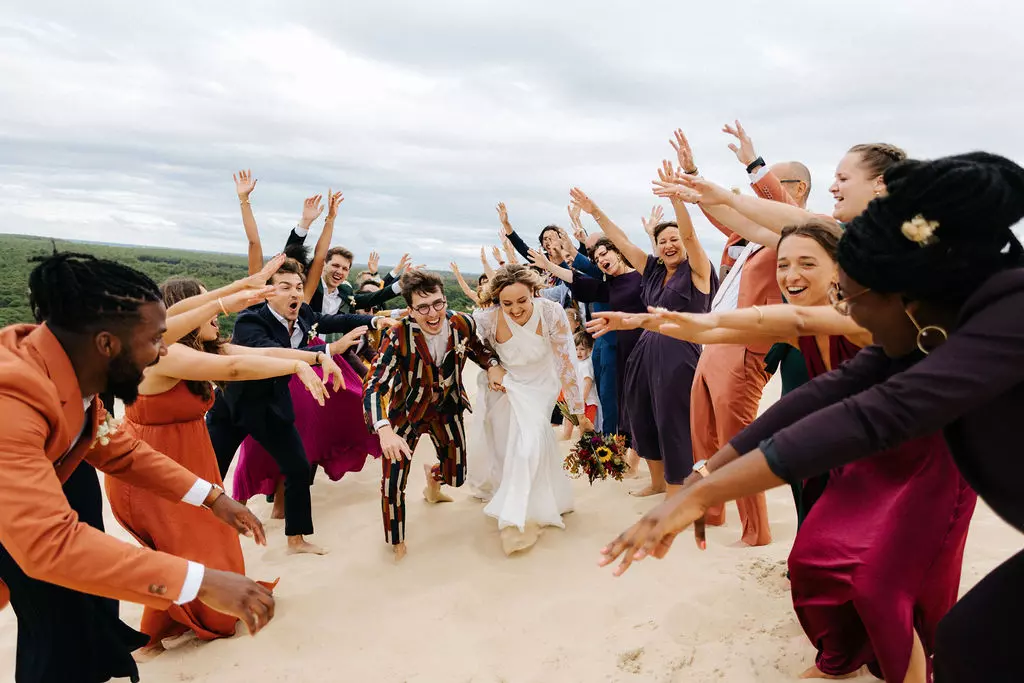 inspiration photo de groupe mariage cool