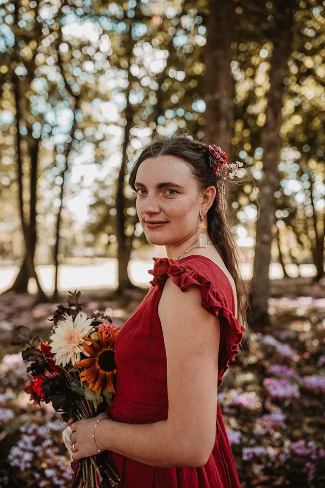 robe rouge mariage colore sarthe