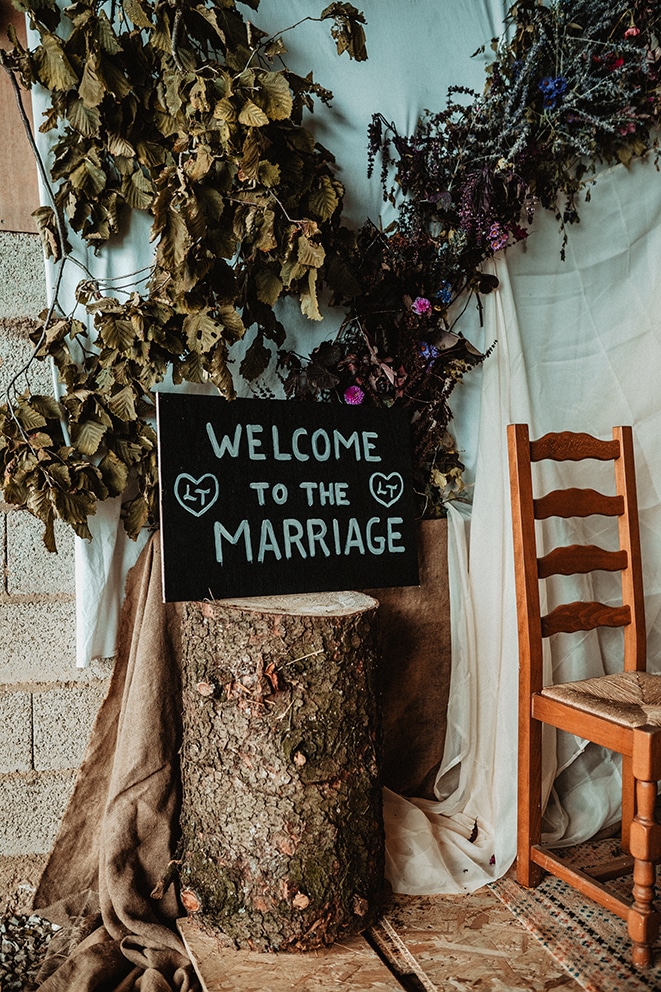 panneau de bienvenue mariage colore sarthe