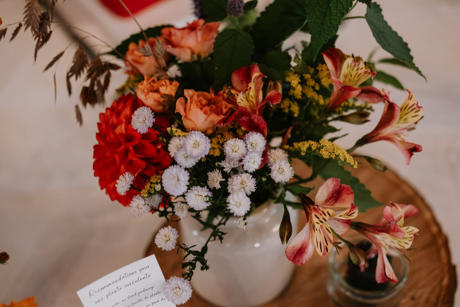 bouquet de fleurs colore fleuriste nantes