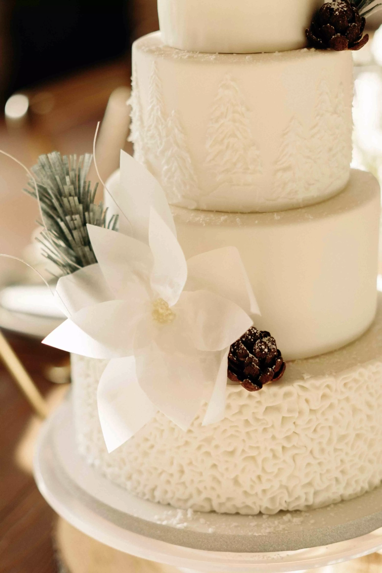wedding cake mariage hiver blanc
