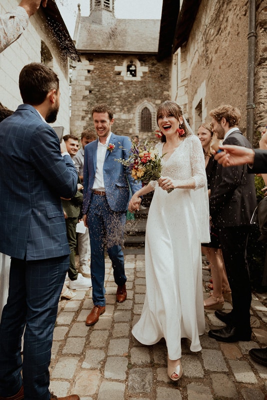 sortie eglise confettis mariage