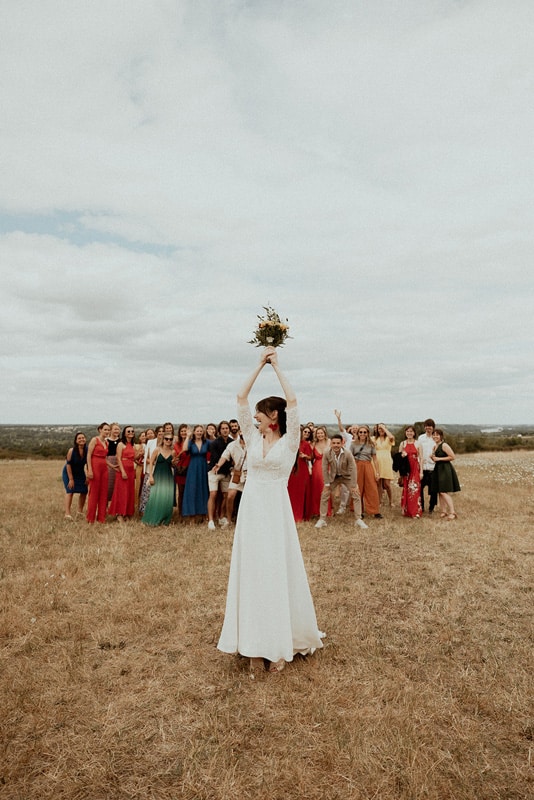 bouquet mariee lancer invites
