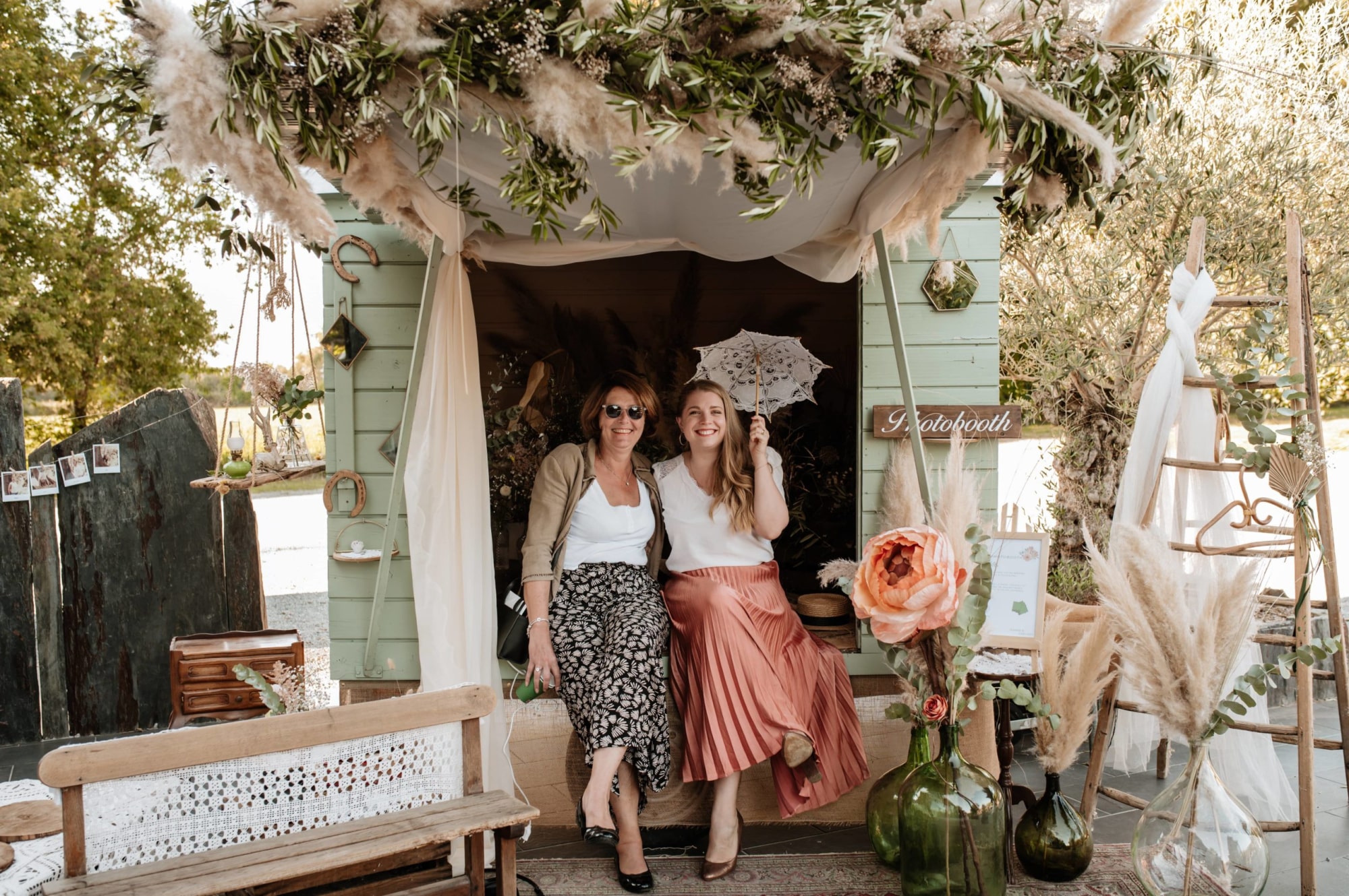 mariage champetre decor photobooth