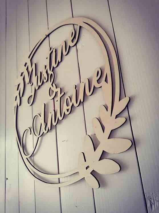 couronne decoration bois mariage angers