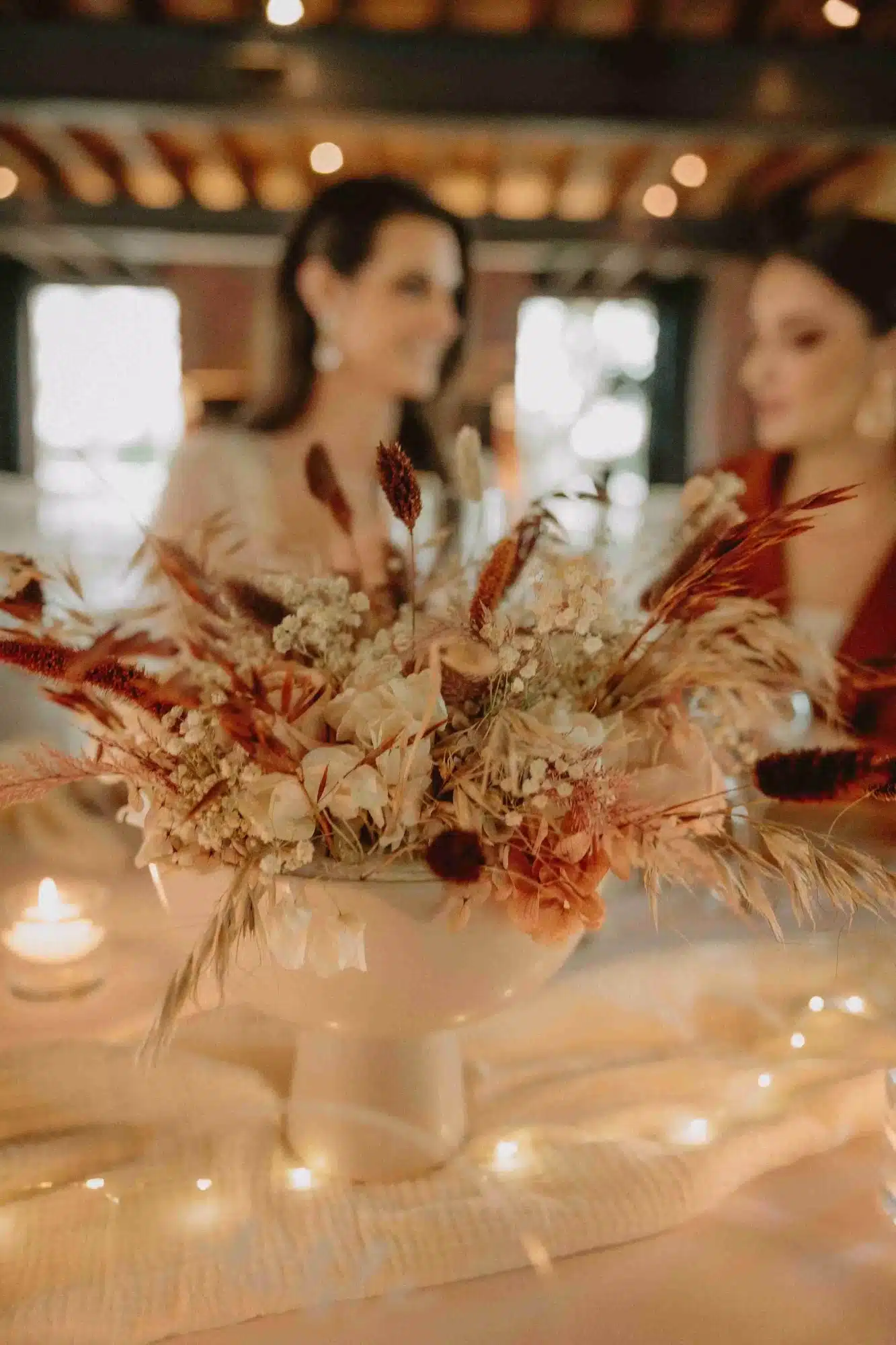 Fleurs Table Mariage Hiver