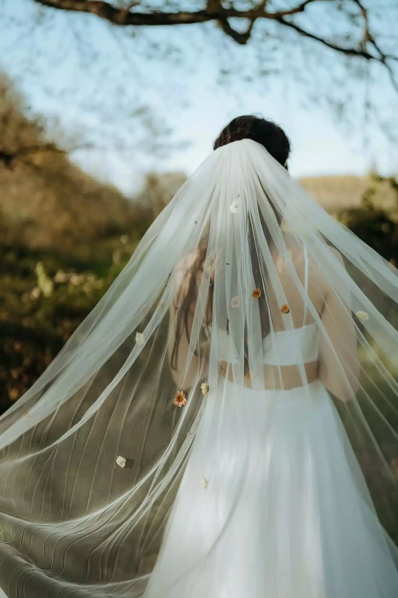 voile mariée broderie fleurs champêtre sarthe