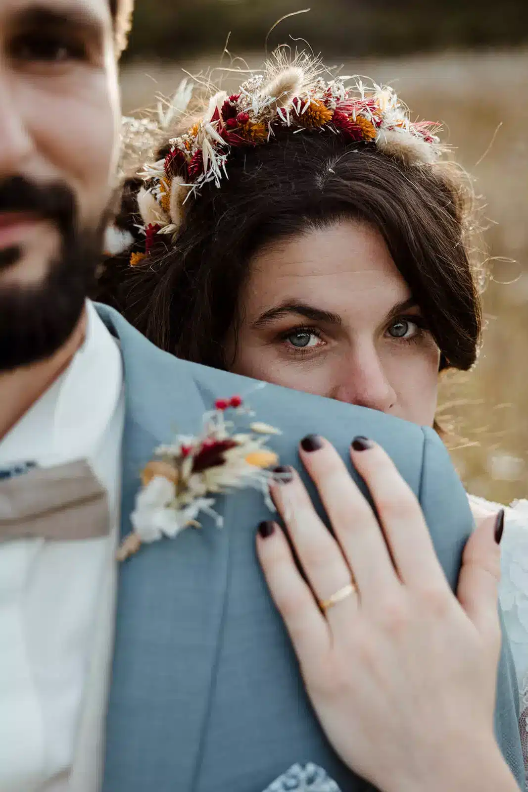 couronne mariee fleurs sechees angers