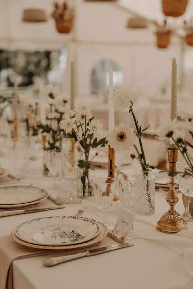 decoration table mariage champetre