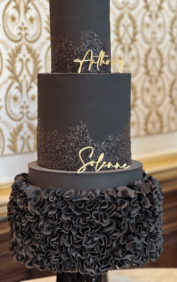 wedding cake noir doré pays de la loire mayenne