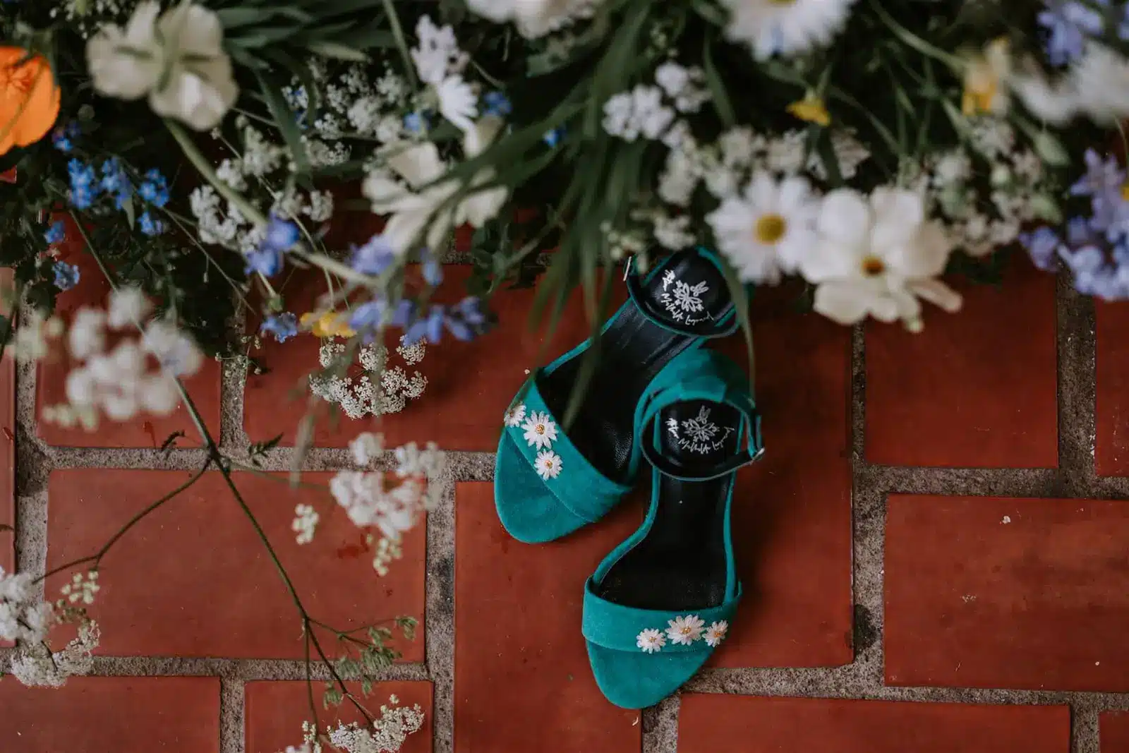 chaussures a talons mariage champetre