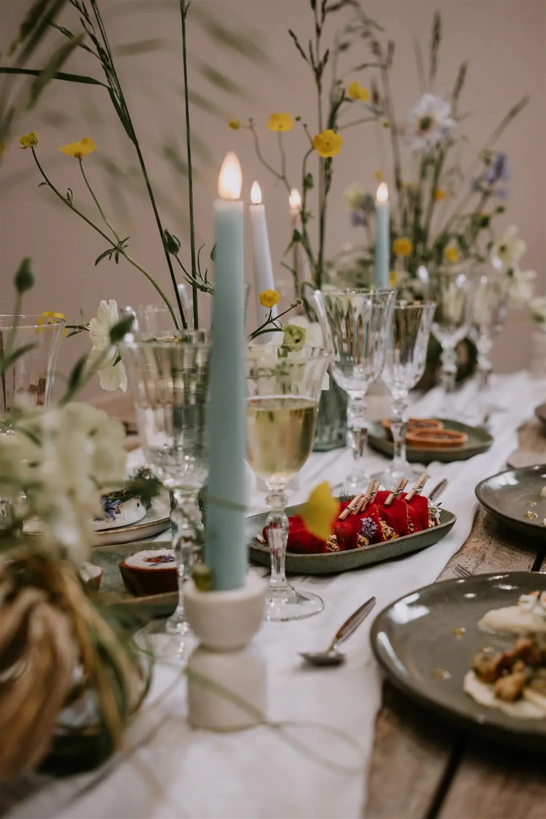 centre de table fleuris champetre chic