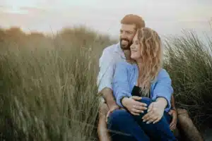 Couple Marié Amoureux Plage