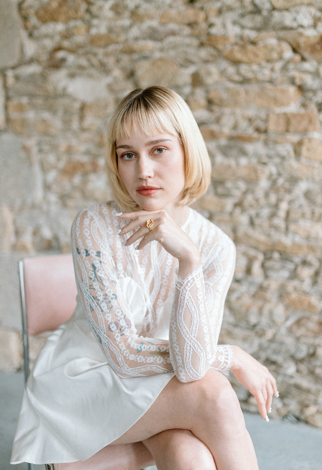 robe mariage épurée sur mesure nantes