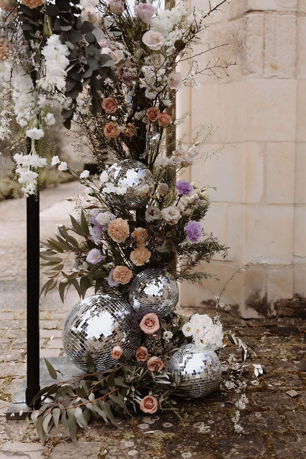 boules a facettes fleurs mariage angers