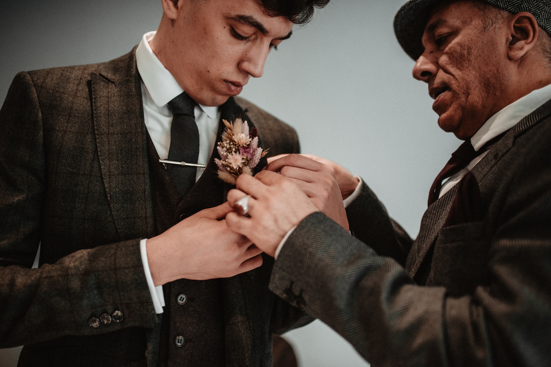 boutonnière fleurs séchées mariage sarthe