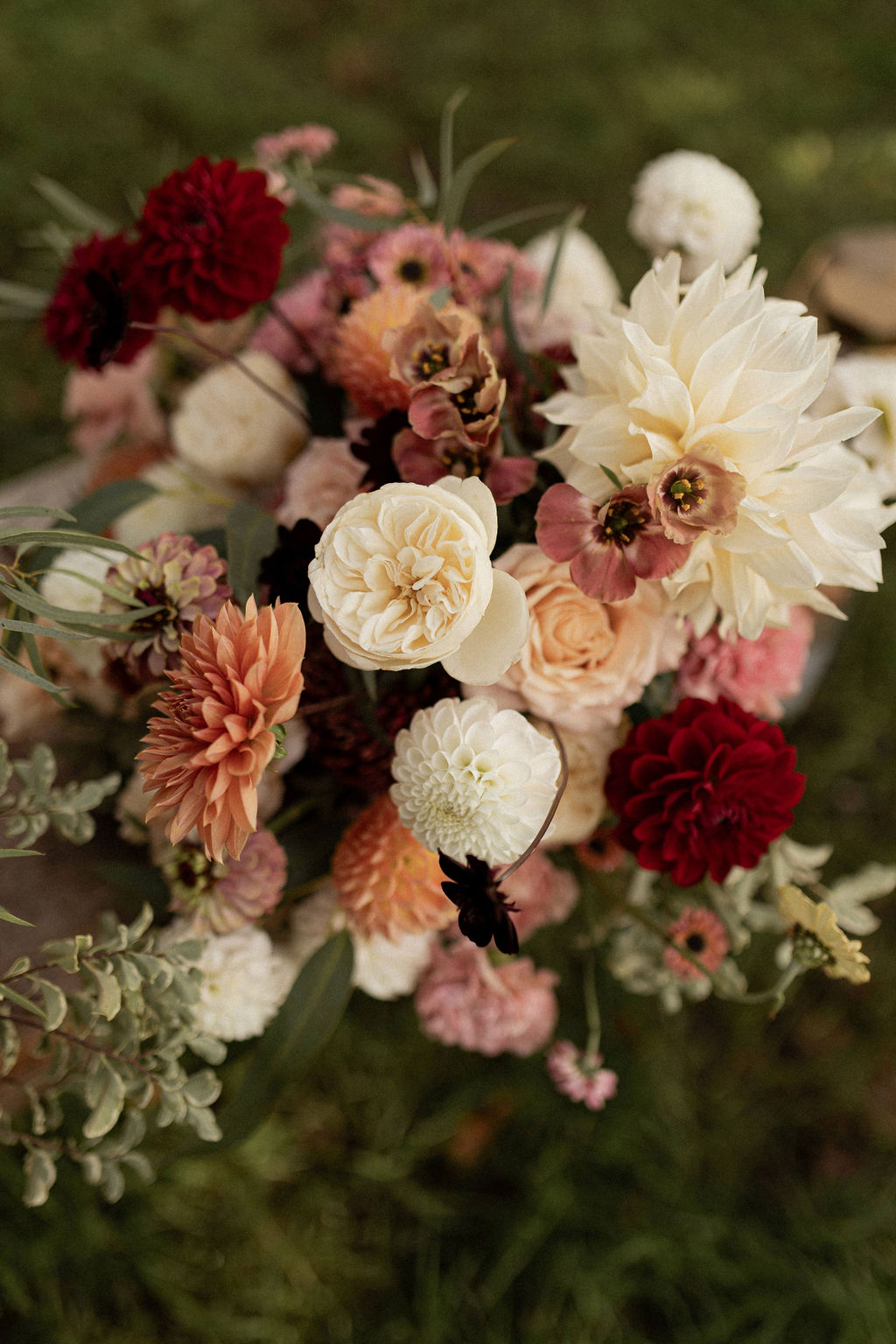 bouquet de mariee rose rouge creme