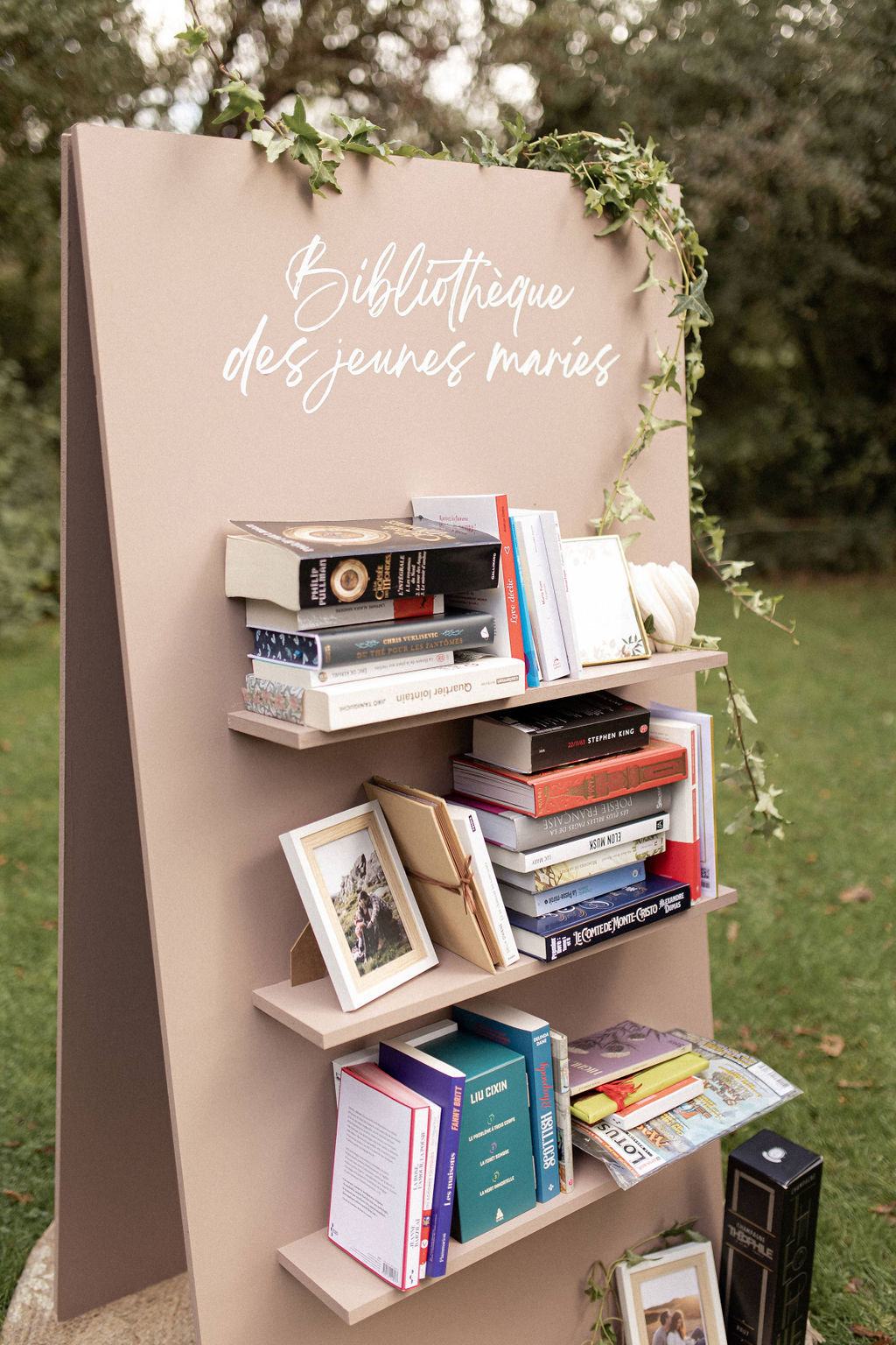 bibliothèque livre mariage animation
