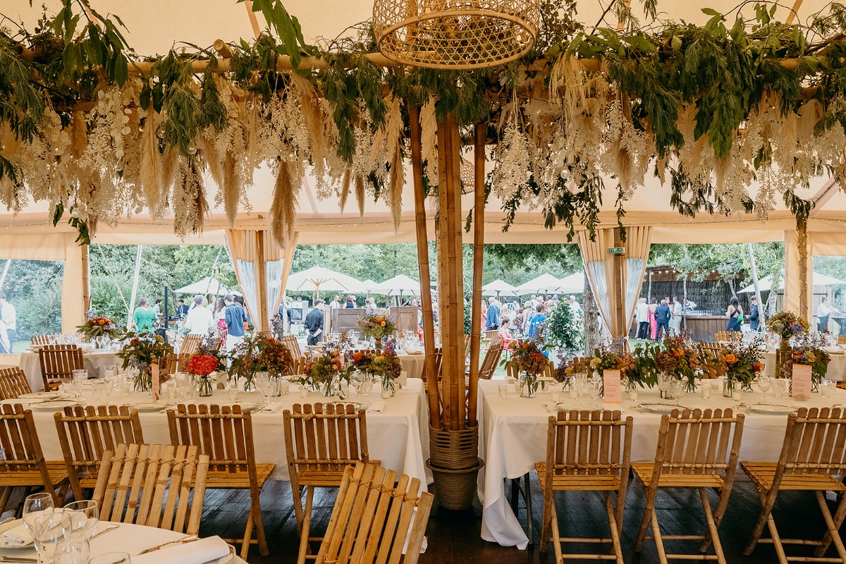 décoration fleurs tables mariage landes