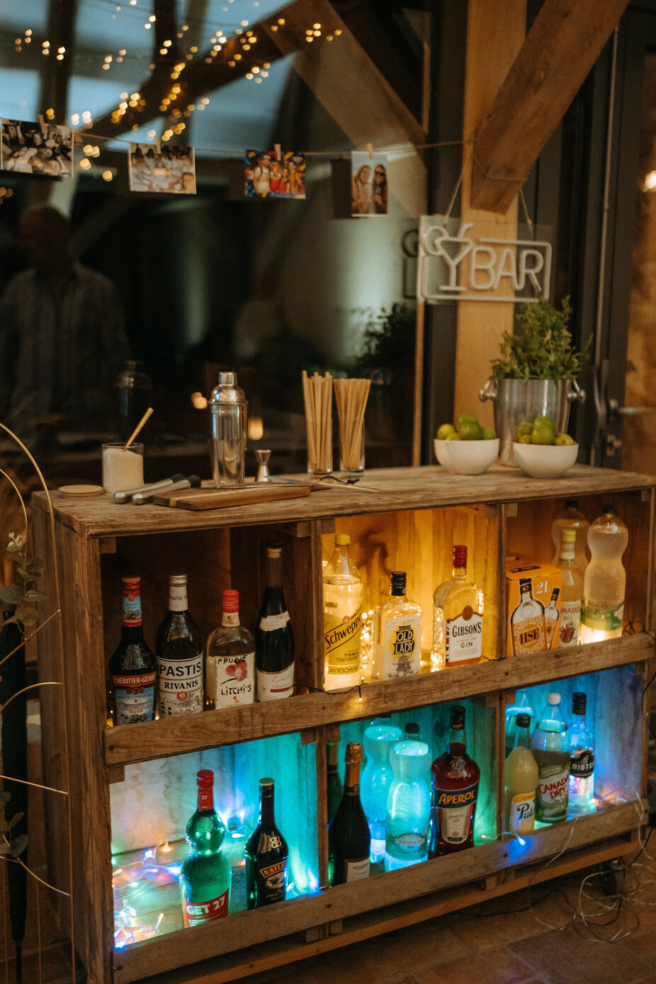 bar de nuit mariage cocktail orne