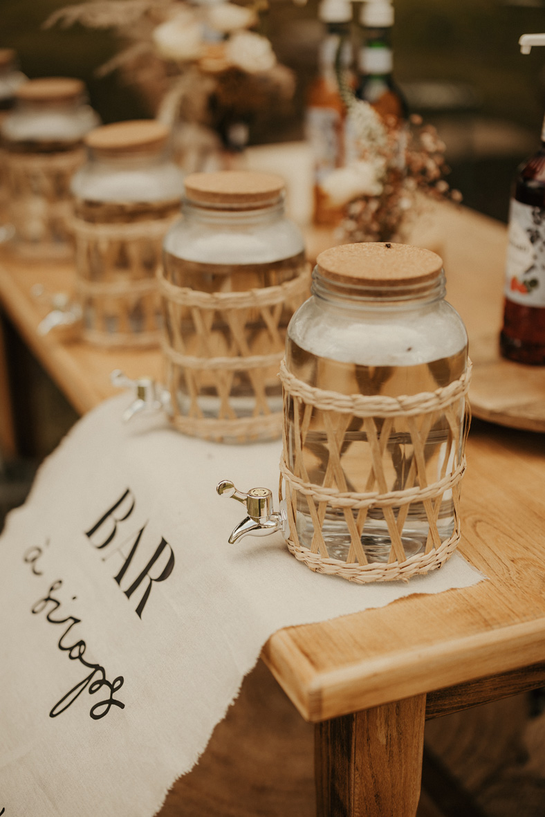 bonbonnes jus cocktail mariage signaletique angers