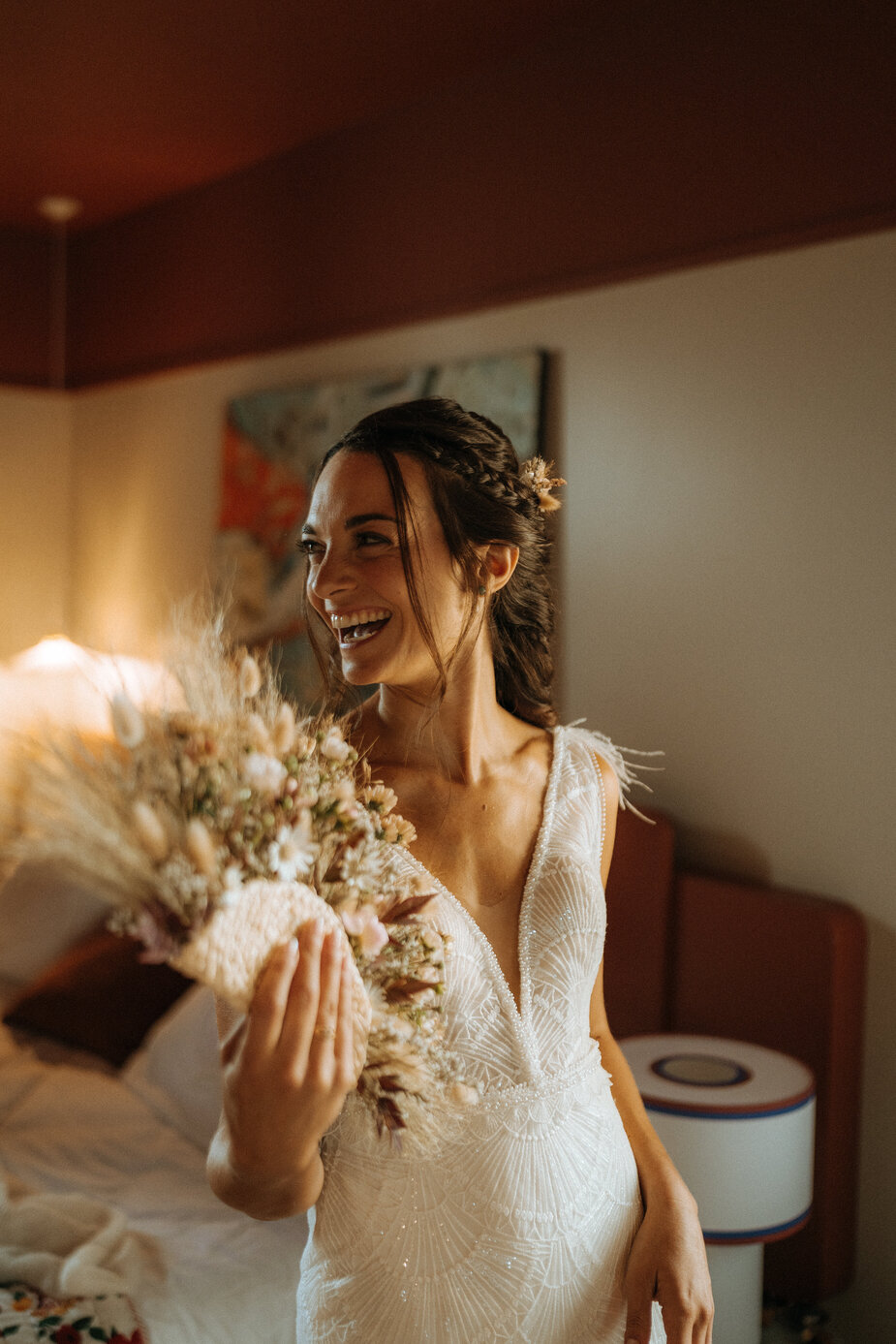 éventail bouquet de mariée original pays de la loire