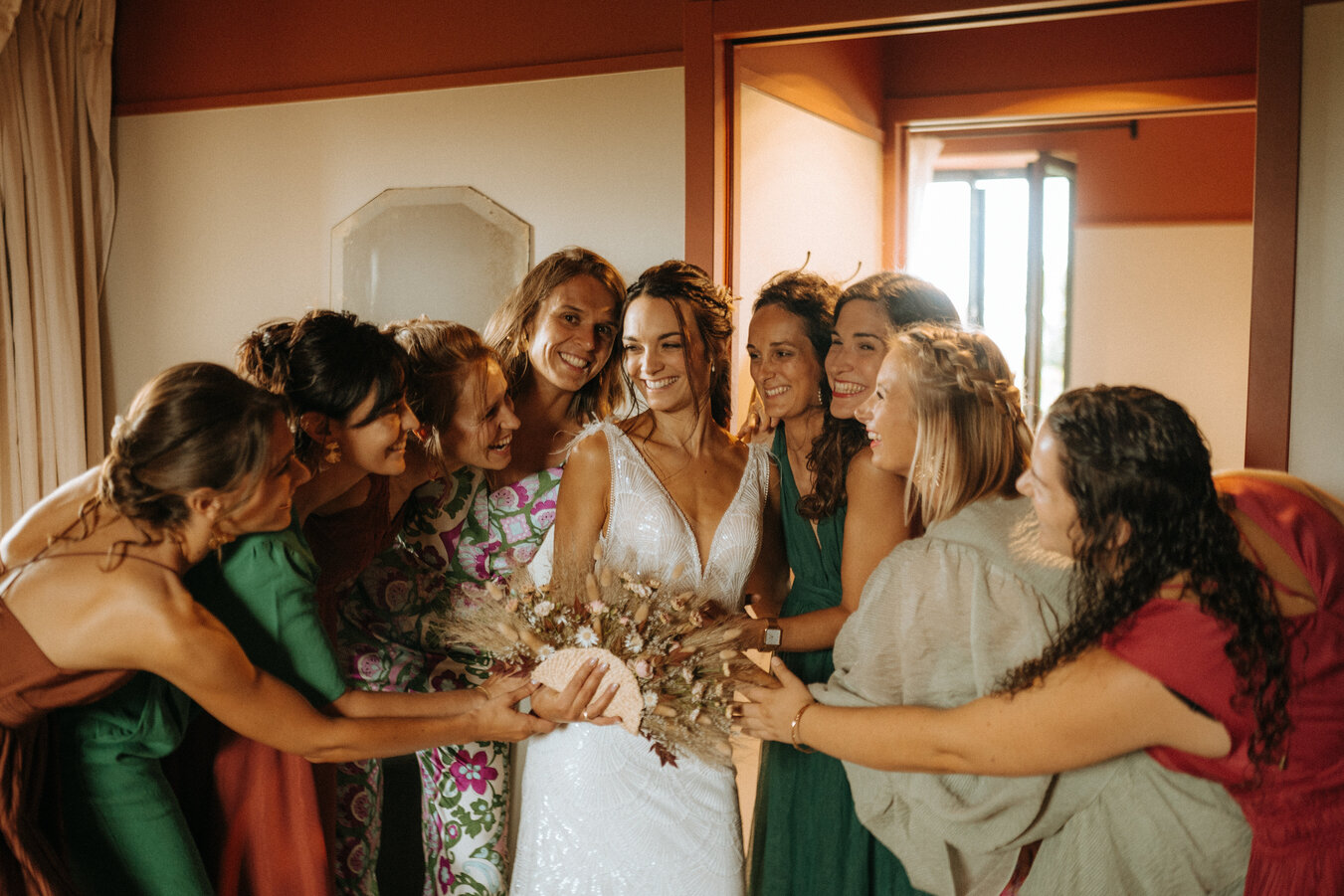 séance photo team bride mariage à la maison orne