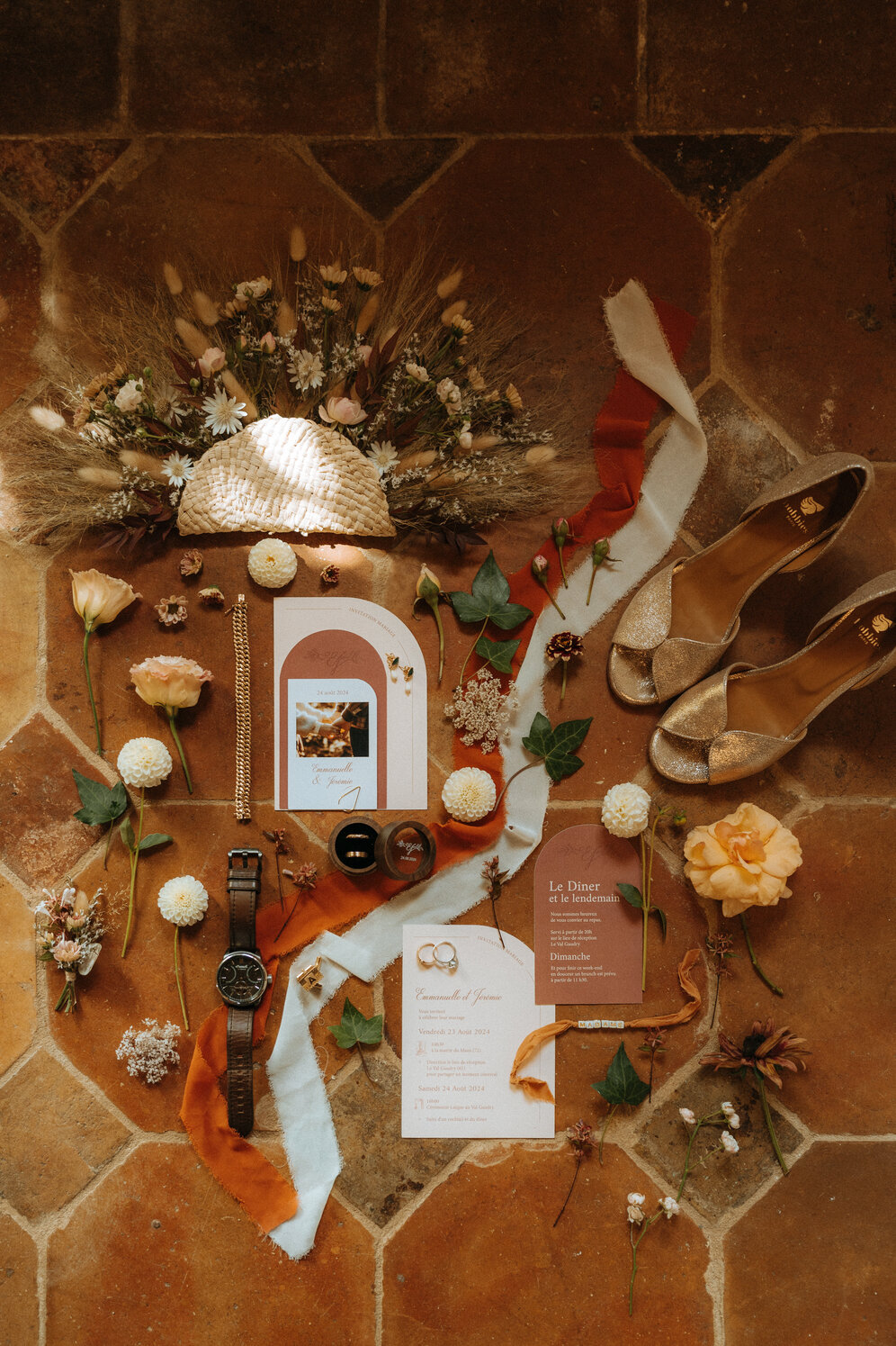 flatlay original papeterie terracotta pays de la loire