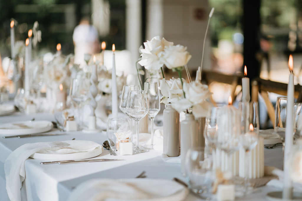 decoration table mariage chic blanc anjou