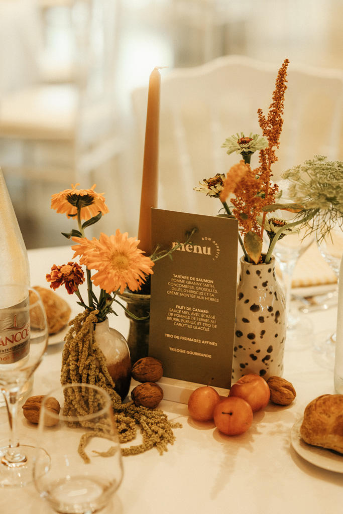 menu table mariage automne maine et loire