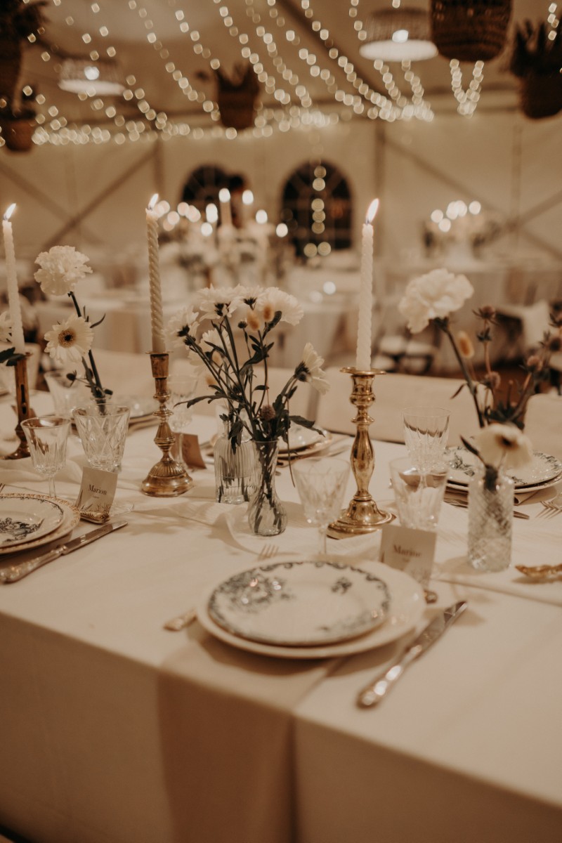 table de mariage vintage