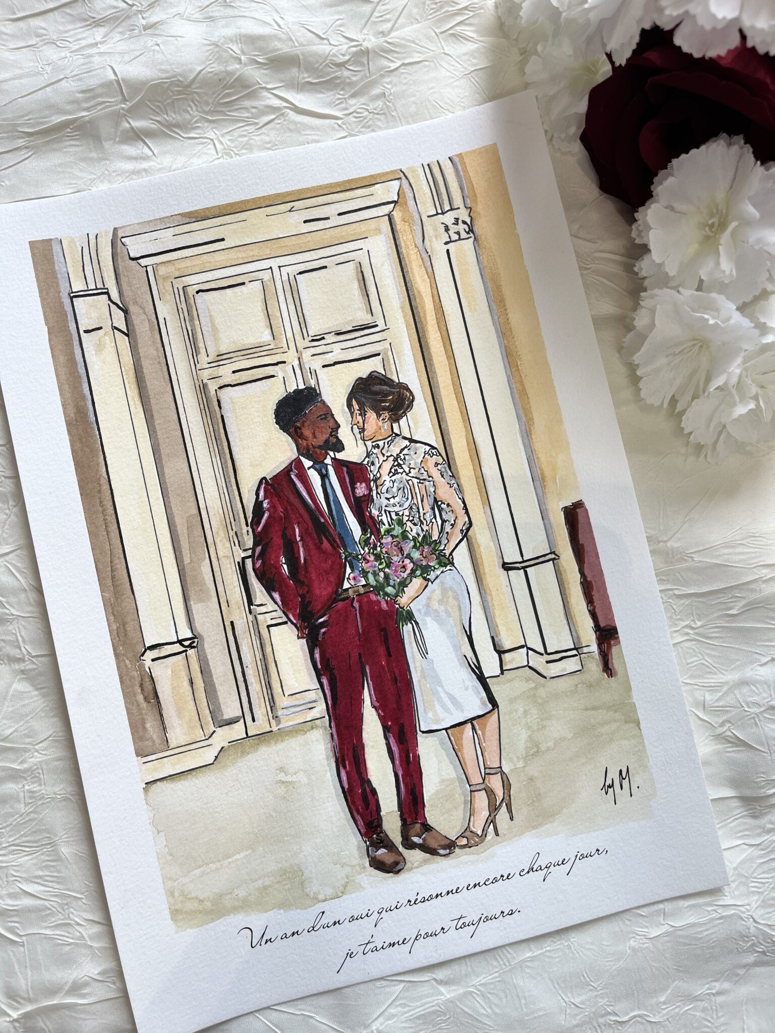 aquarelle mariage nantes