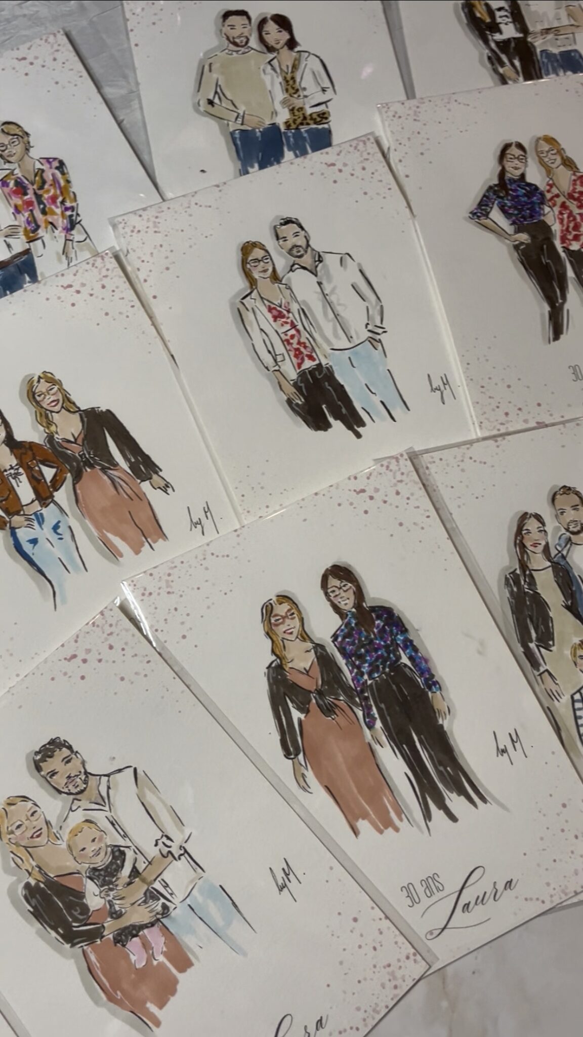 illustration de couple pour mariage