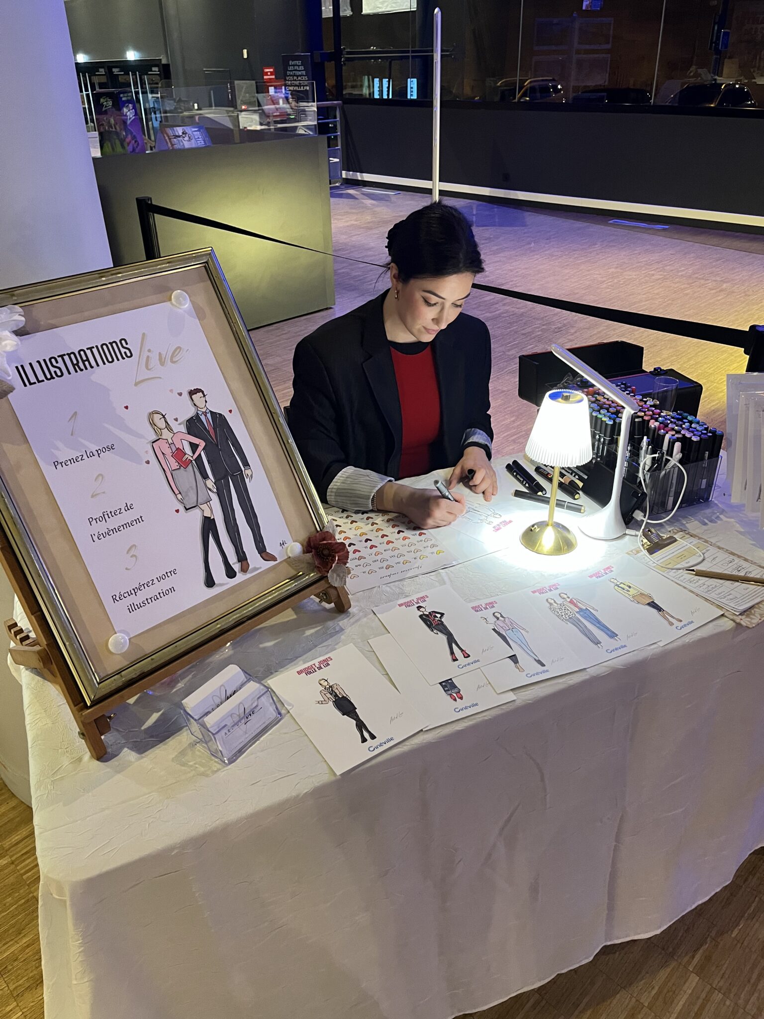 peinture live mariage