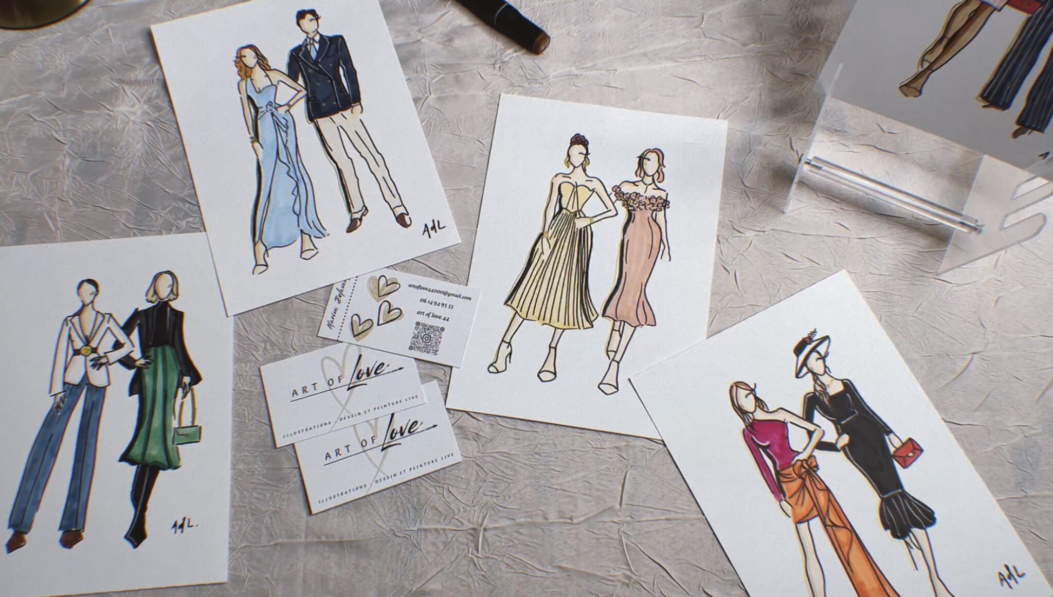 super cadeau invite écolo : illustration en live mariage