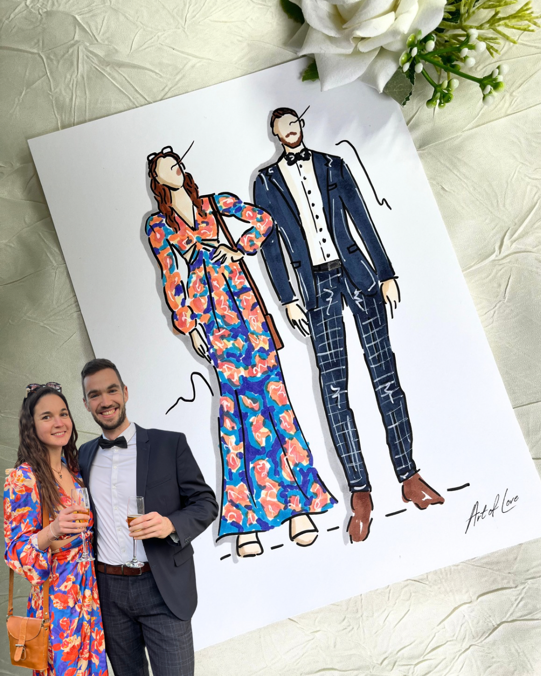 illustration de couple mariage