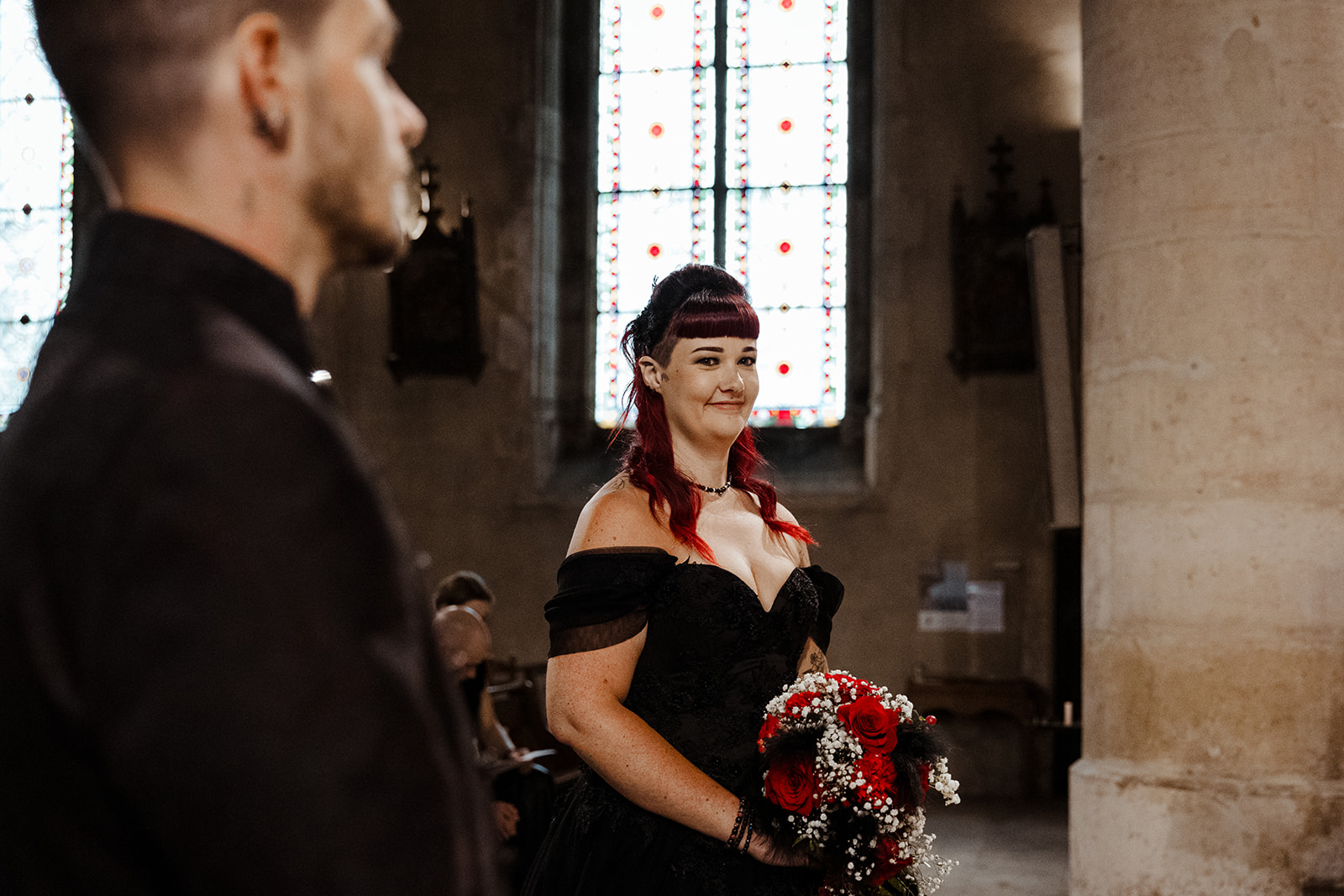 mariage dark bouquet de Mariee
