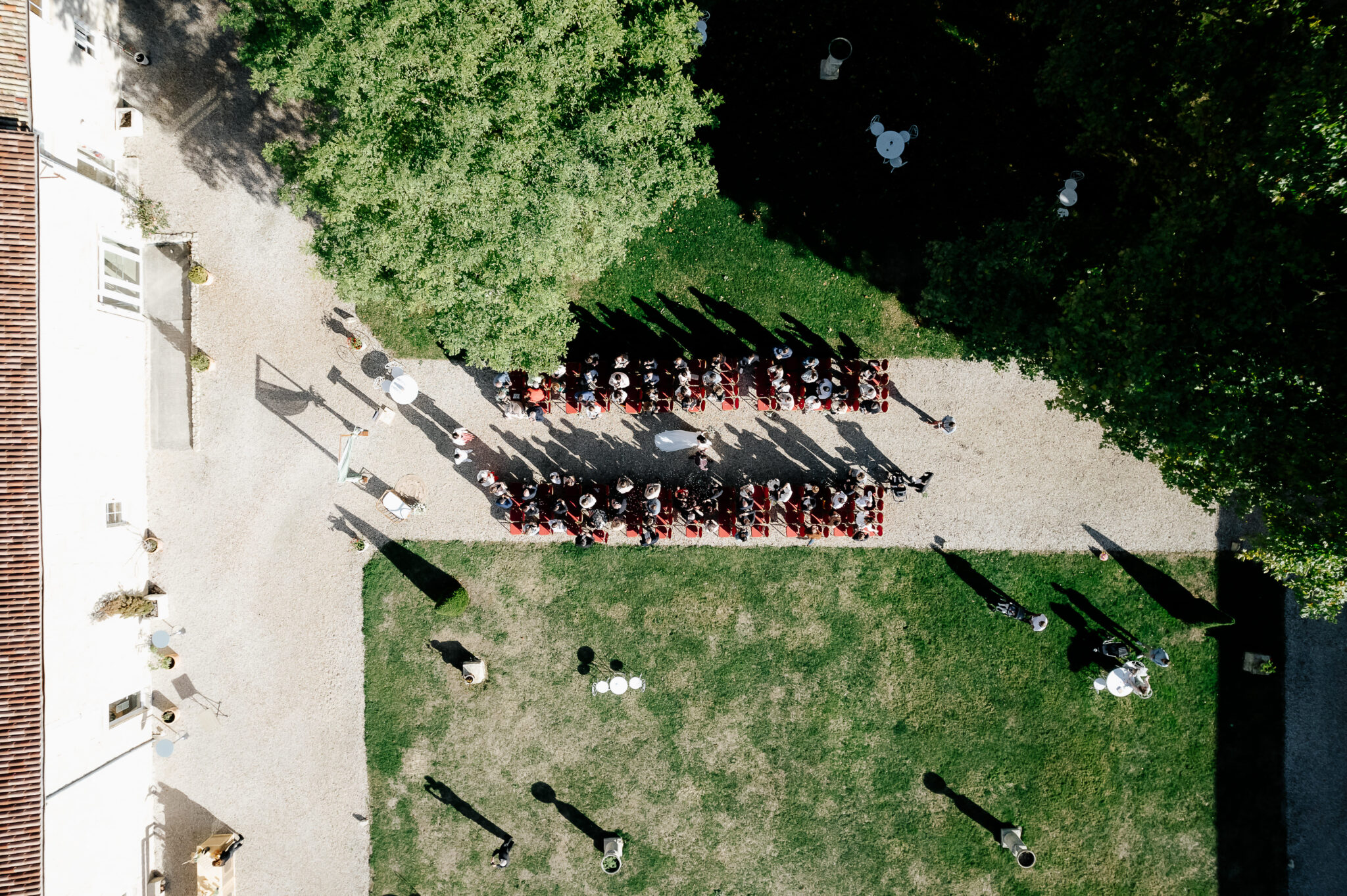 ceremonie laique vue du ciel