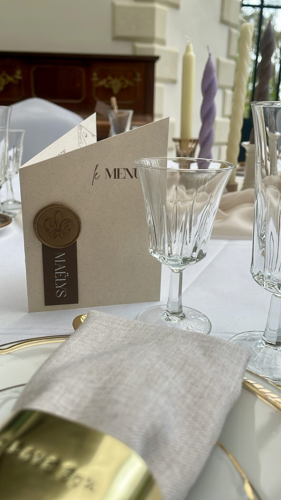 menu mariage shooting inspiration sur-mesure personnalisée étiquette prénom marque place