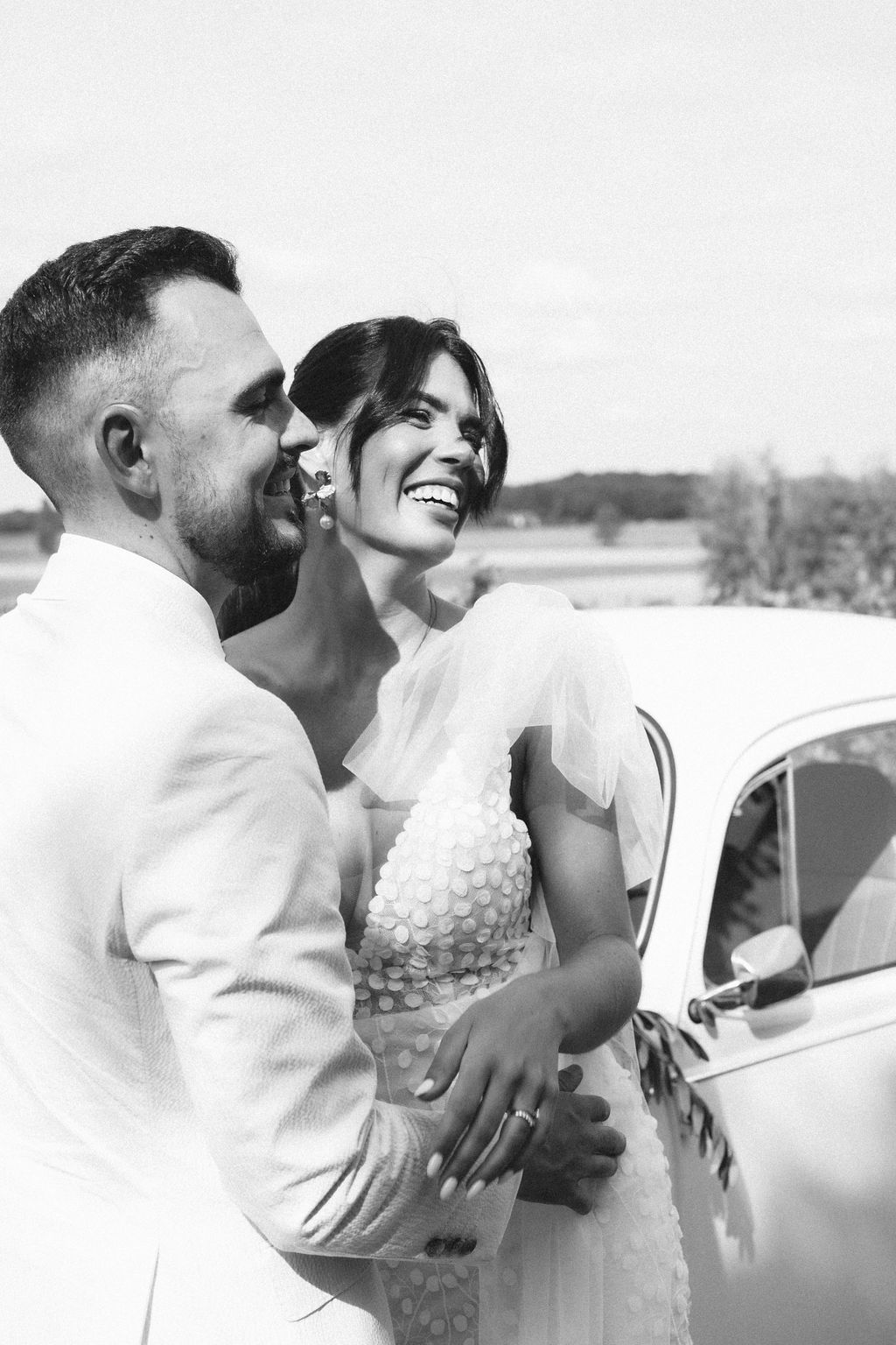 photo noir et blanc mariage angers