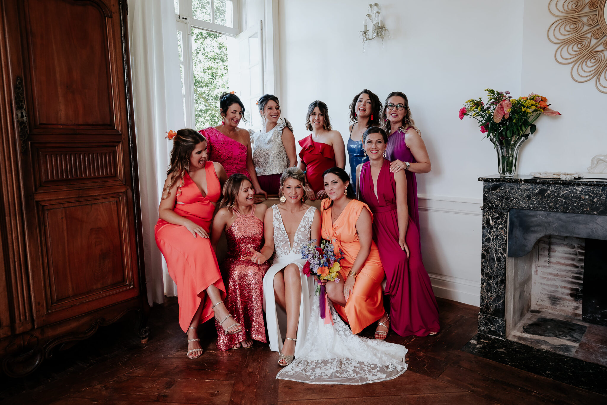 shooting de mariee et temoins saintes